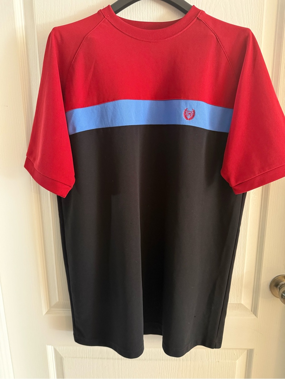Vintage 90s/Y2K Chaps EST. 1978 Colorblock Crest Logo T-Shirt